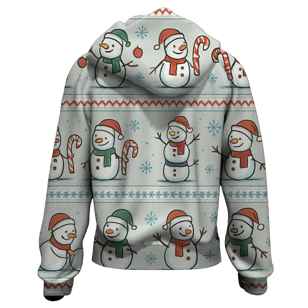 Snowman Sweater Story Panels Design printed hoodies
