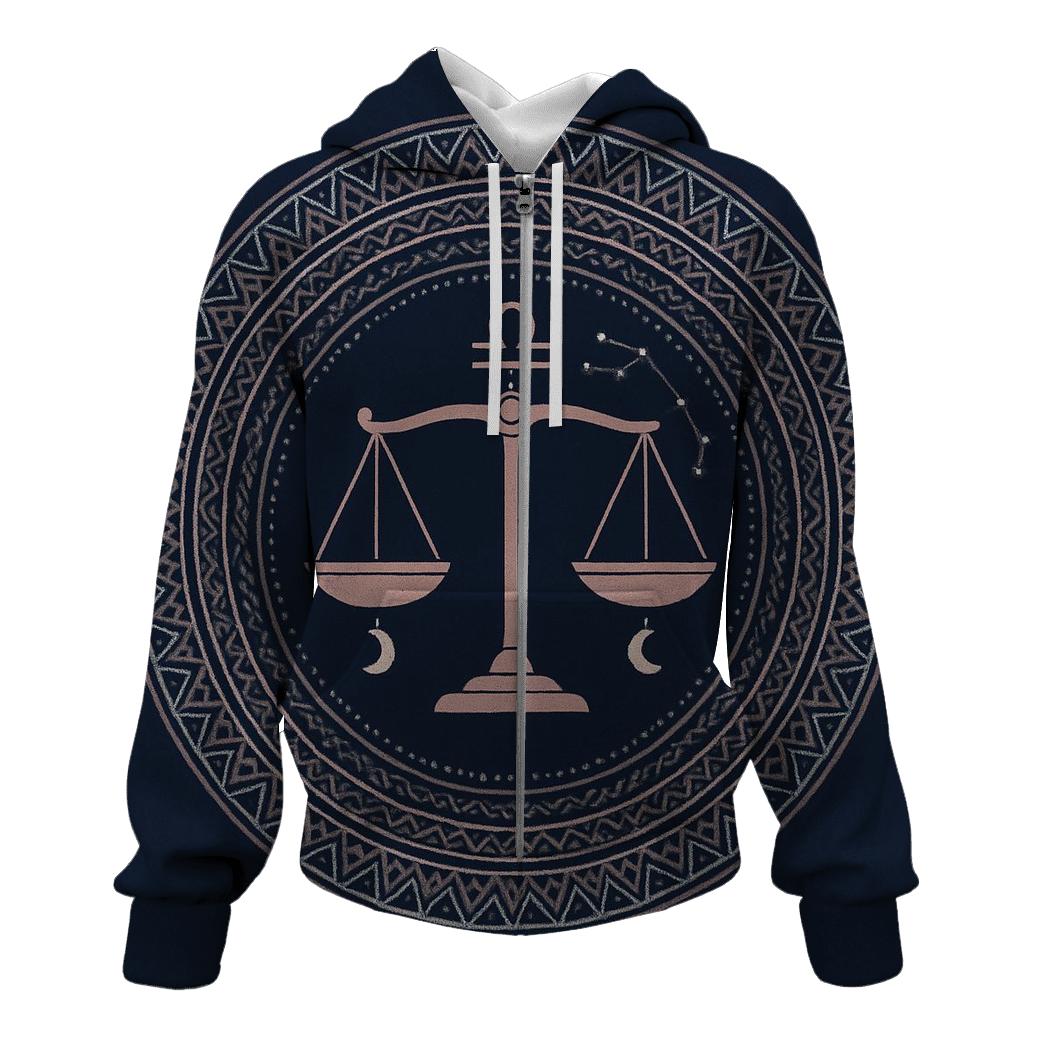 Libra Starlit Balance Mandala hoodies fashion