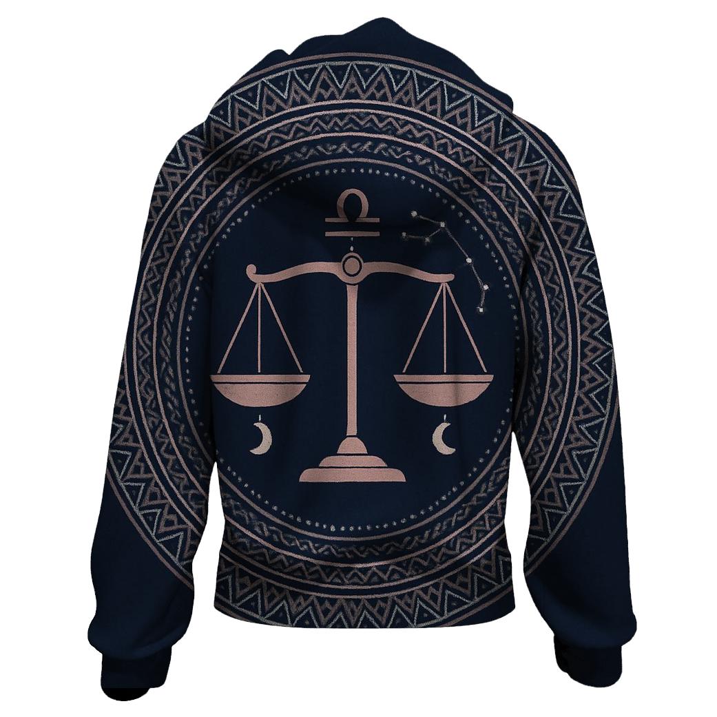Libra Starlit Balance Mandala hoodies fashion