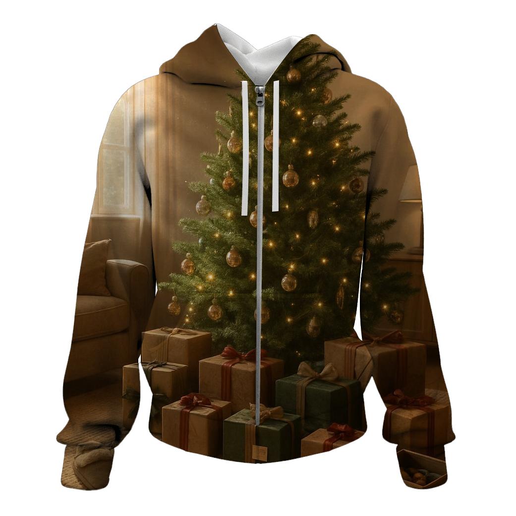 Cozy Christmas Morning Tree And Gifts custom hoodies