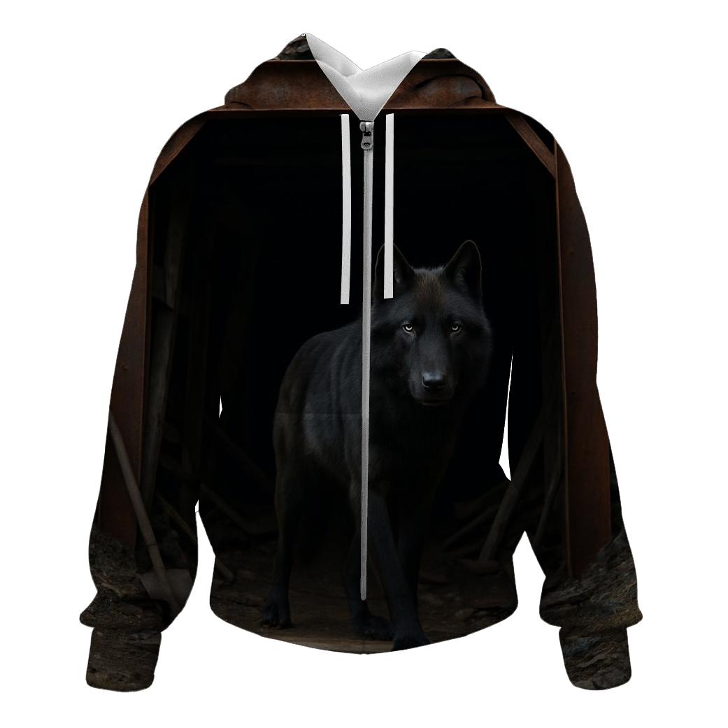 Abandoned Mine Entrance Wolf Watch heavyweight hoodies