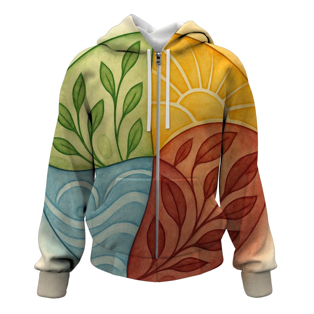 Gentle Mandala Of Seasons hoodie trends