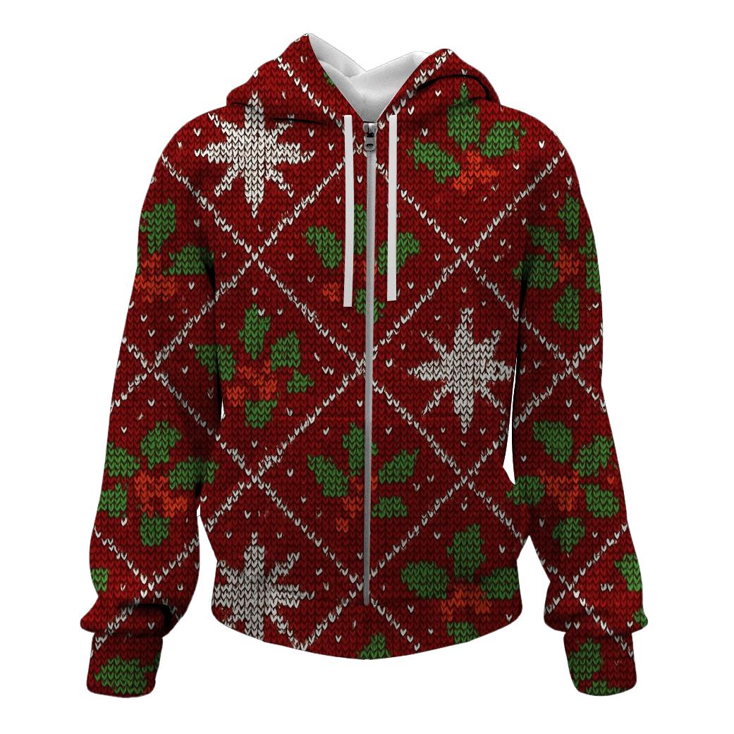Holly Star Burst Lattice Design heavyweight hoodies