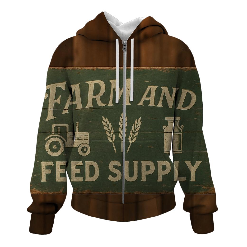 Rustic Farm Supply Store Signboard custom hoodies