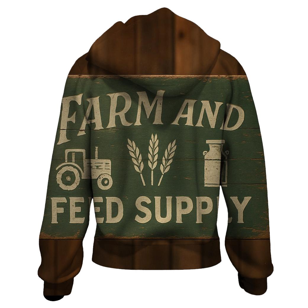 Rustic Farm Supply Store Signboard custom hoodies