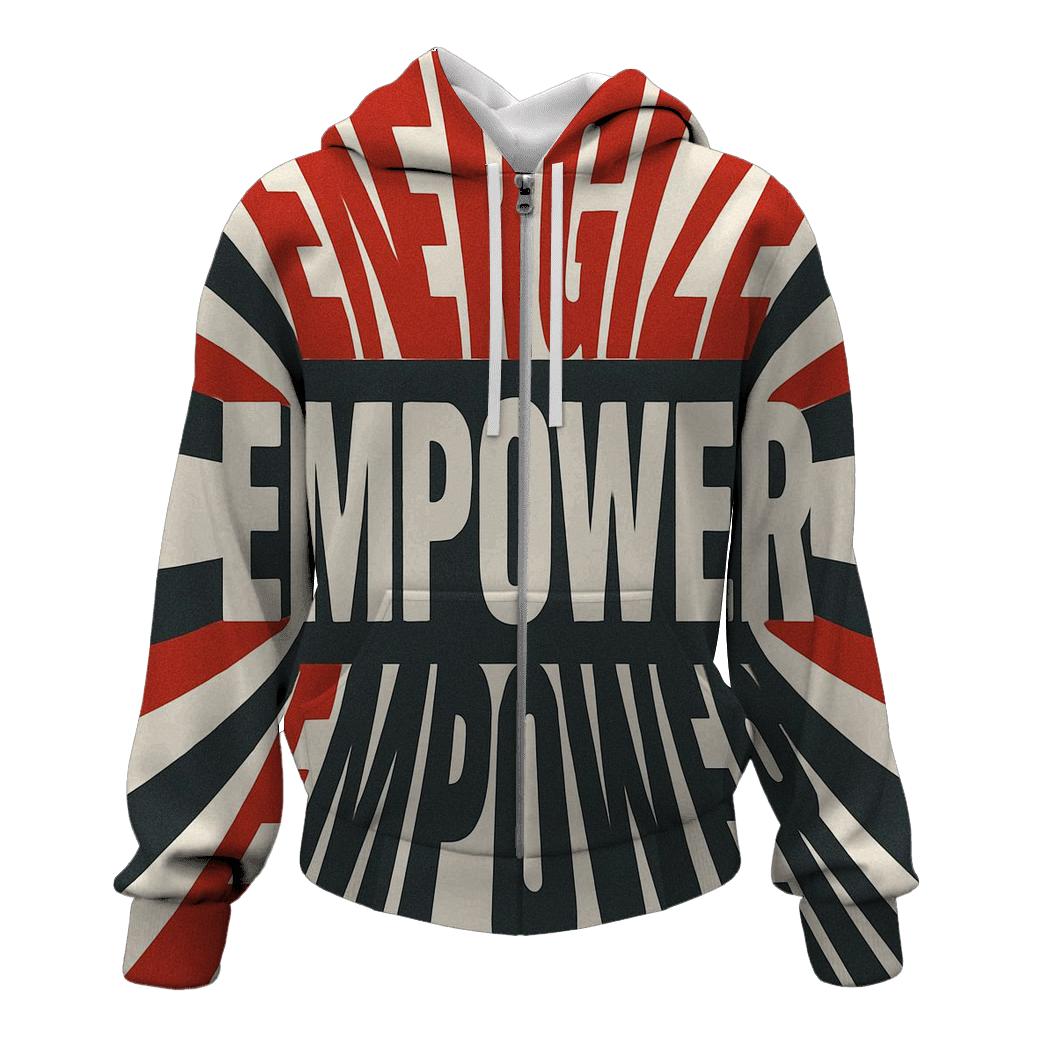 Kinetic Typography Pulse printed hoodies
