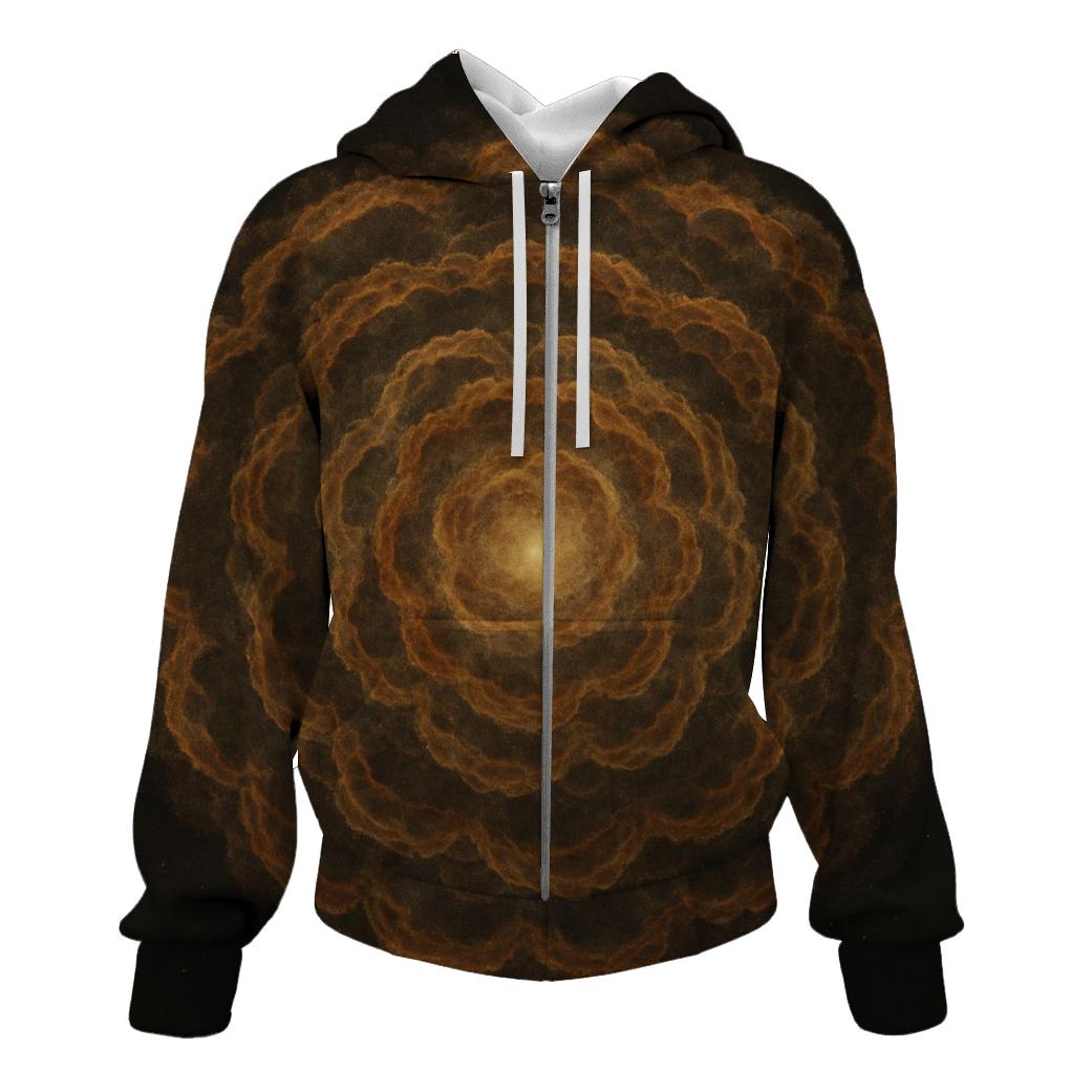Impact Ejecta Rosette embroidered hoodies