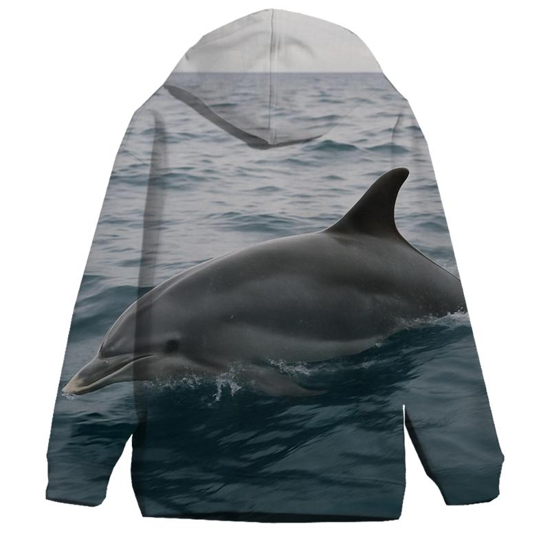 Wave Crest Patrol Bottlenose Dolphin pullover hoodies