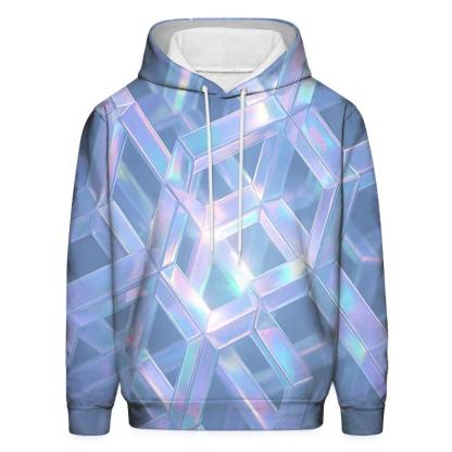 Iridescent Crystal Lattice premium hoodies