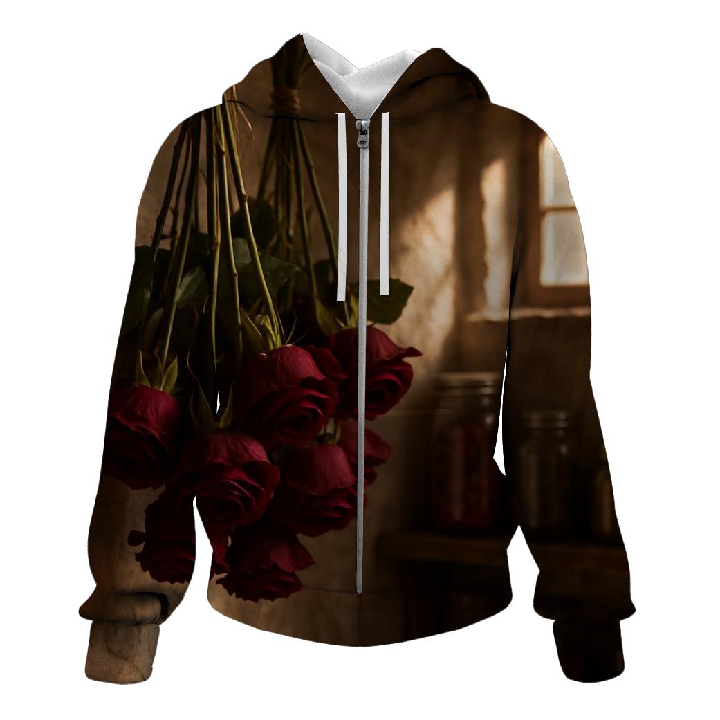 Heirloom Roses Drying In A Stone Farmhouse pullover hoodies