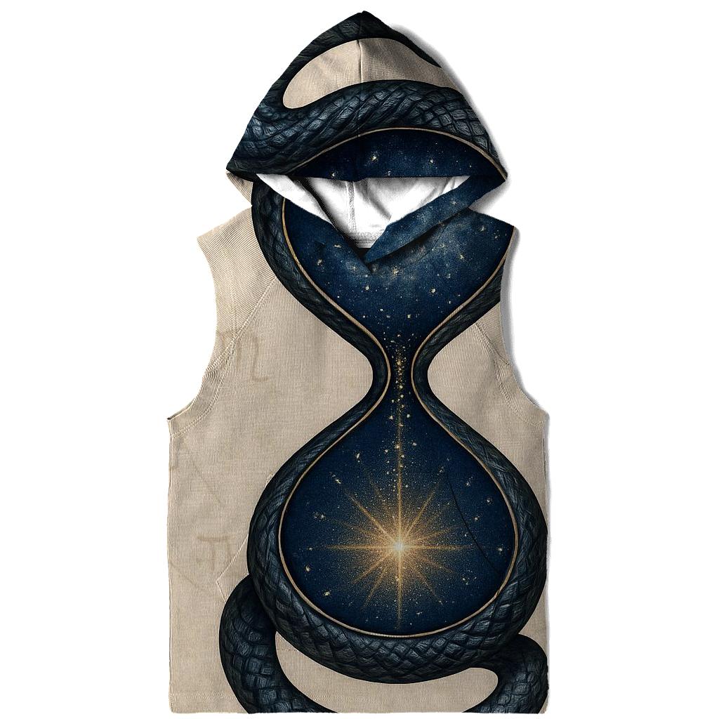Cosmic Serpent Hourglass printed hoodies