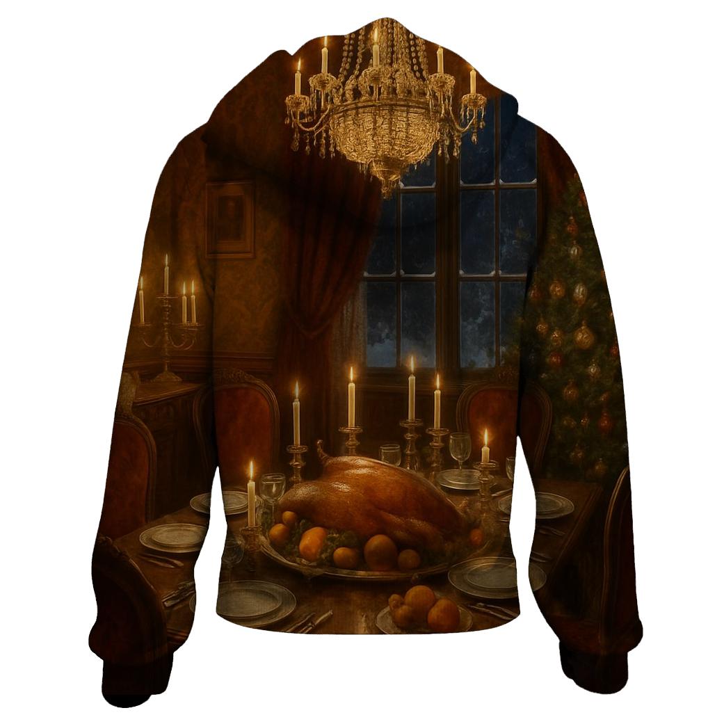Victorian Parlor Christmas Supper heavyweight hoodies