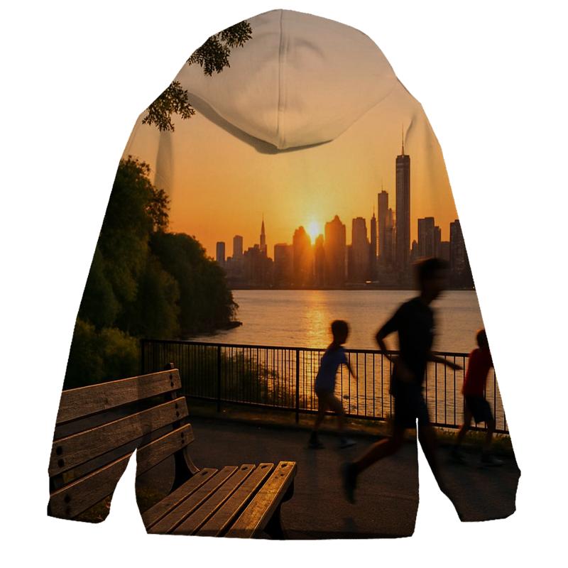 Harlem Riverside Sunset Skyline hoodie designs