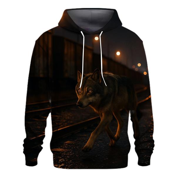 Urban Rail Yard Lone Wolf printed hoodies