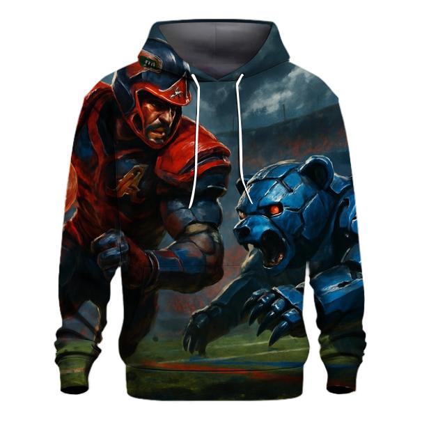 Gridiron Battle Of The Tribal Hawk And Iron Claw Cub heavyweight hoodies
