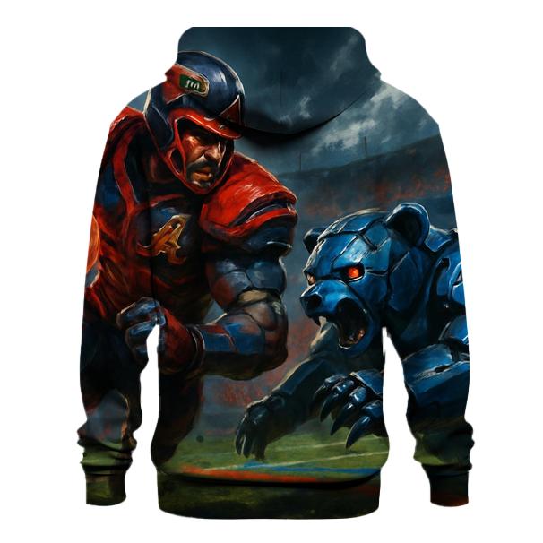 Gridiron Battle Of The Tribal Hawk And Iron Claw Cub heavyweight hoodies