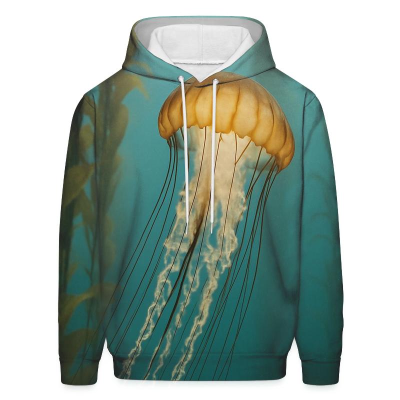 Kelp Forest Drift Pacific Sea Nettle embroidered hoodies