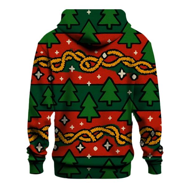 Tangled Tinsel Forest Bands Design heavyweight hoodies