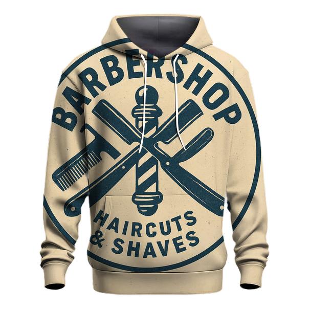 Classic Barbershop Wall Emblem graphic hoodies