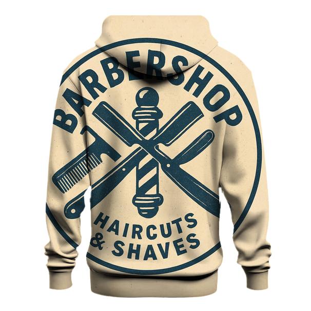 Classic Barbershop Wall Emblem graphic hoodies