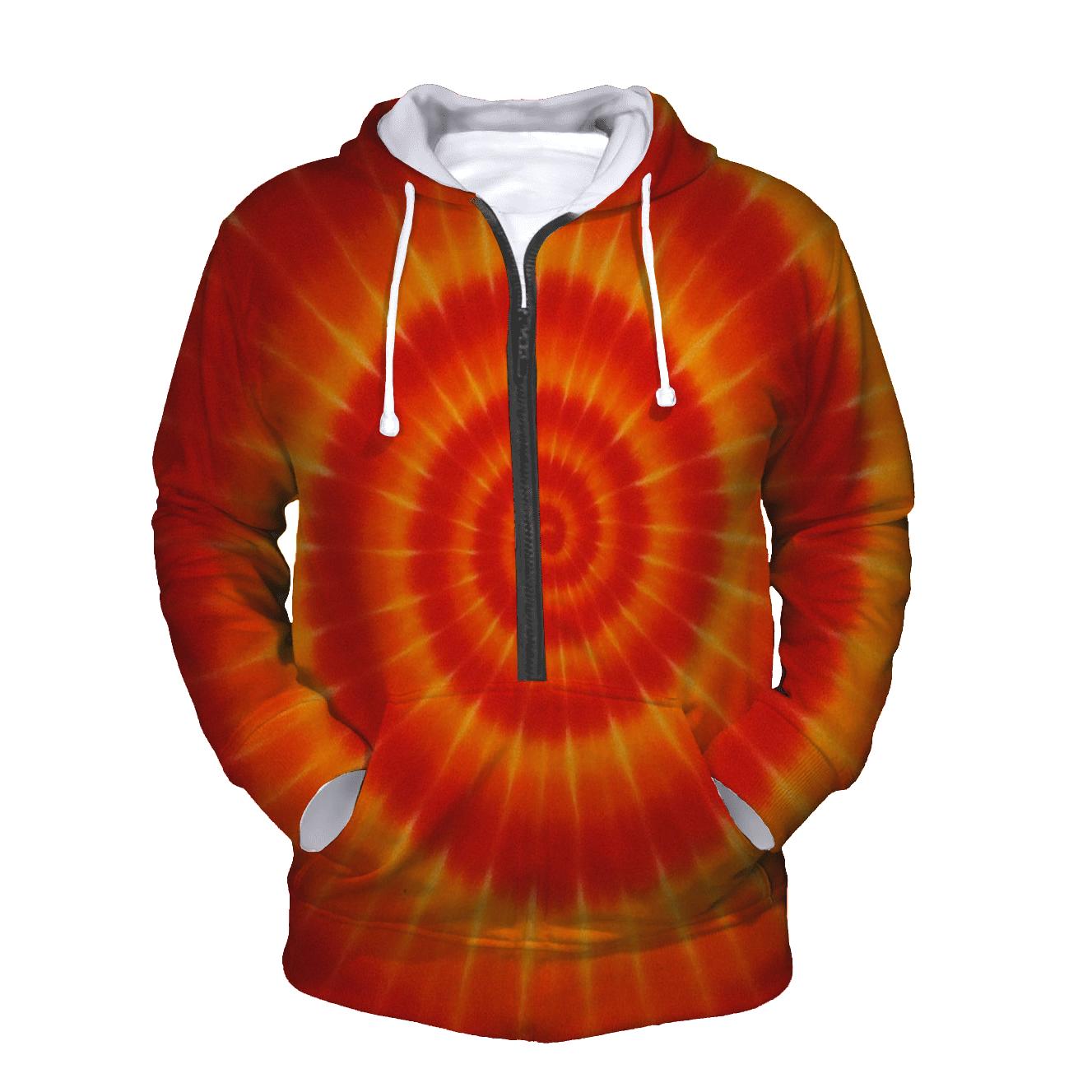 Solar Flare Spiral Burst heavyweight hoodies
