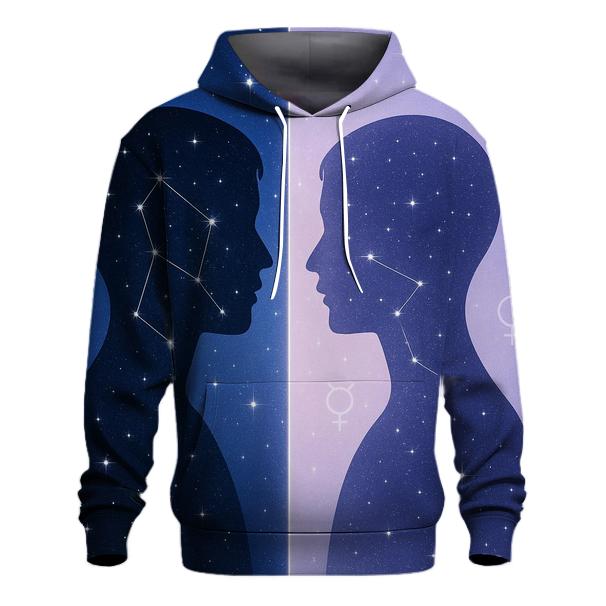 Gemini Mirror Sky Constellation Twins graphic hoodies