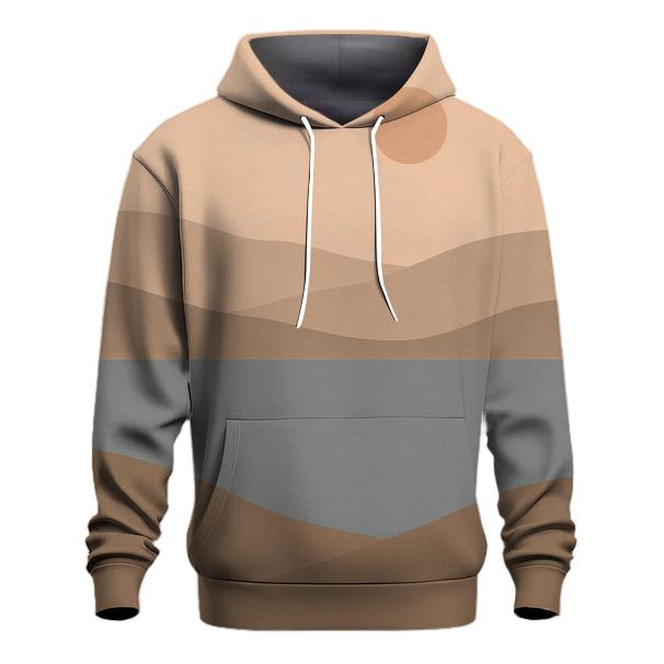Minimal Horizon Linescape embroidered hoodies
