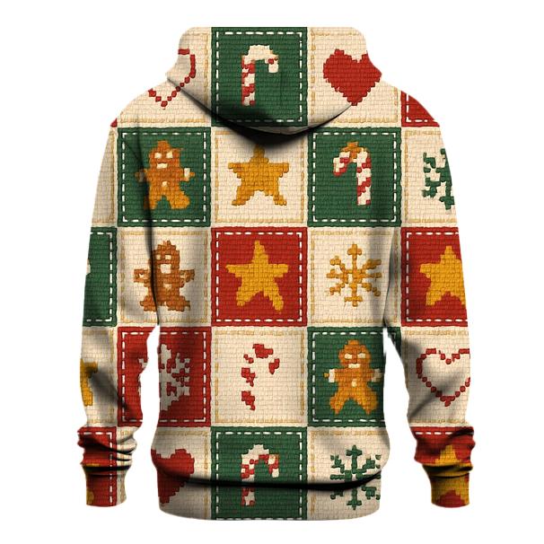 Gingerbread Cookie Confetti Grid Design heavyweight hoodies