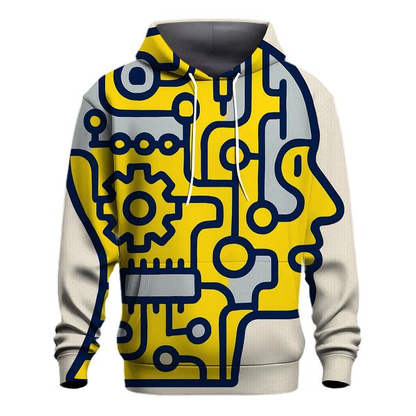 Retro Circuit Pop Portrait designer hoodies
