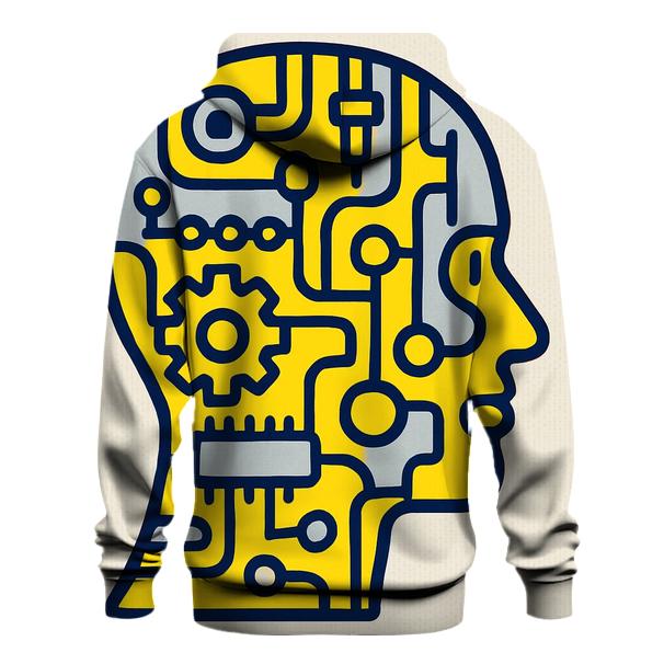 Retro Circuit Pop Portrait designer hoodies