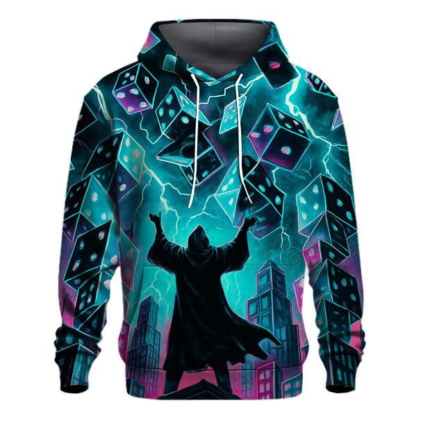 Dice Storm Skyline embroidered hoodies