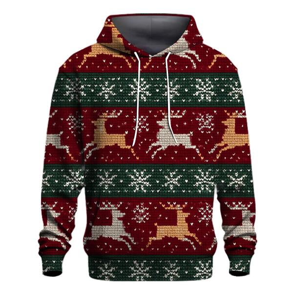 Reindeer Snowflake Race Track Design hoodies fashion