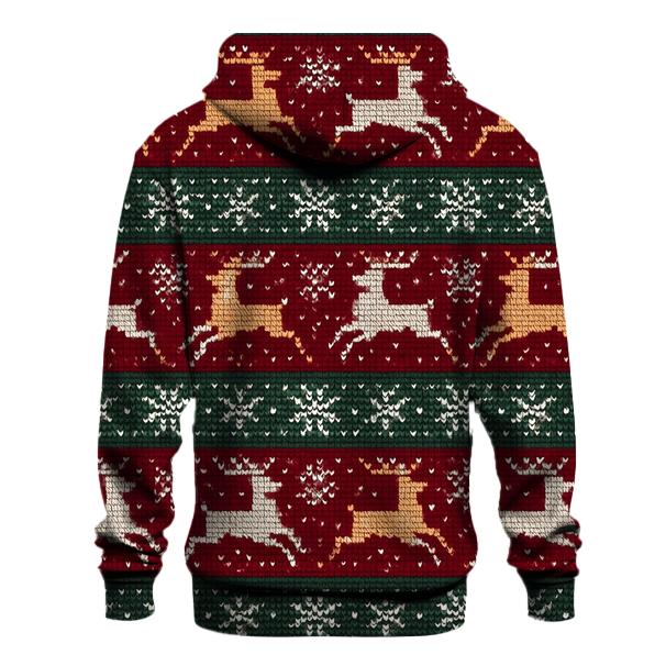 Reindeer Snowflake Race Track Design hoodies fashion