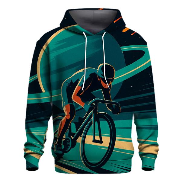 Galactic Cycling Time Trial printed hoodies