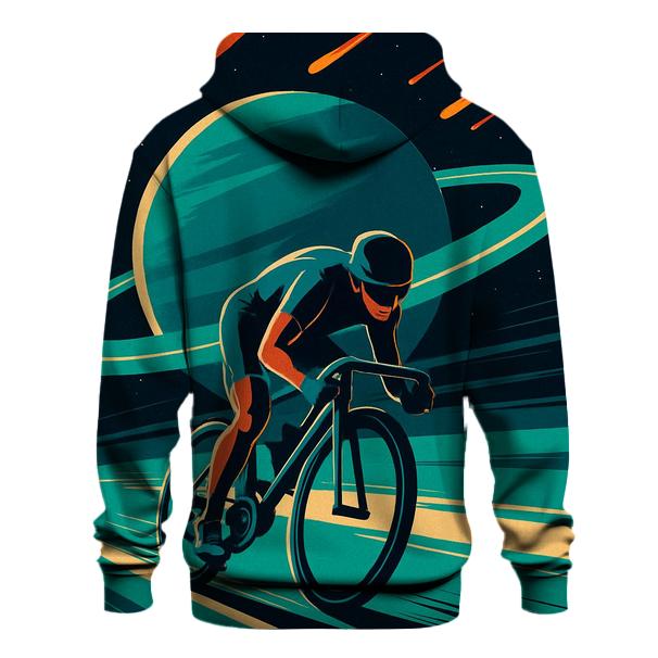 Galactic Cycling Time Trial printed hoodies