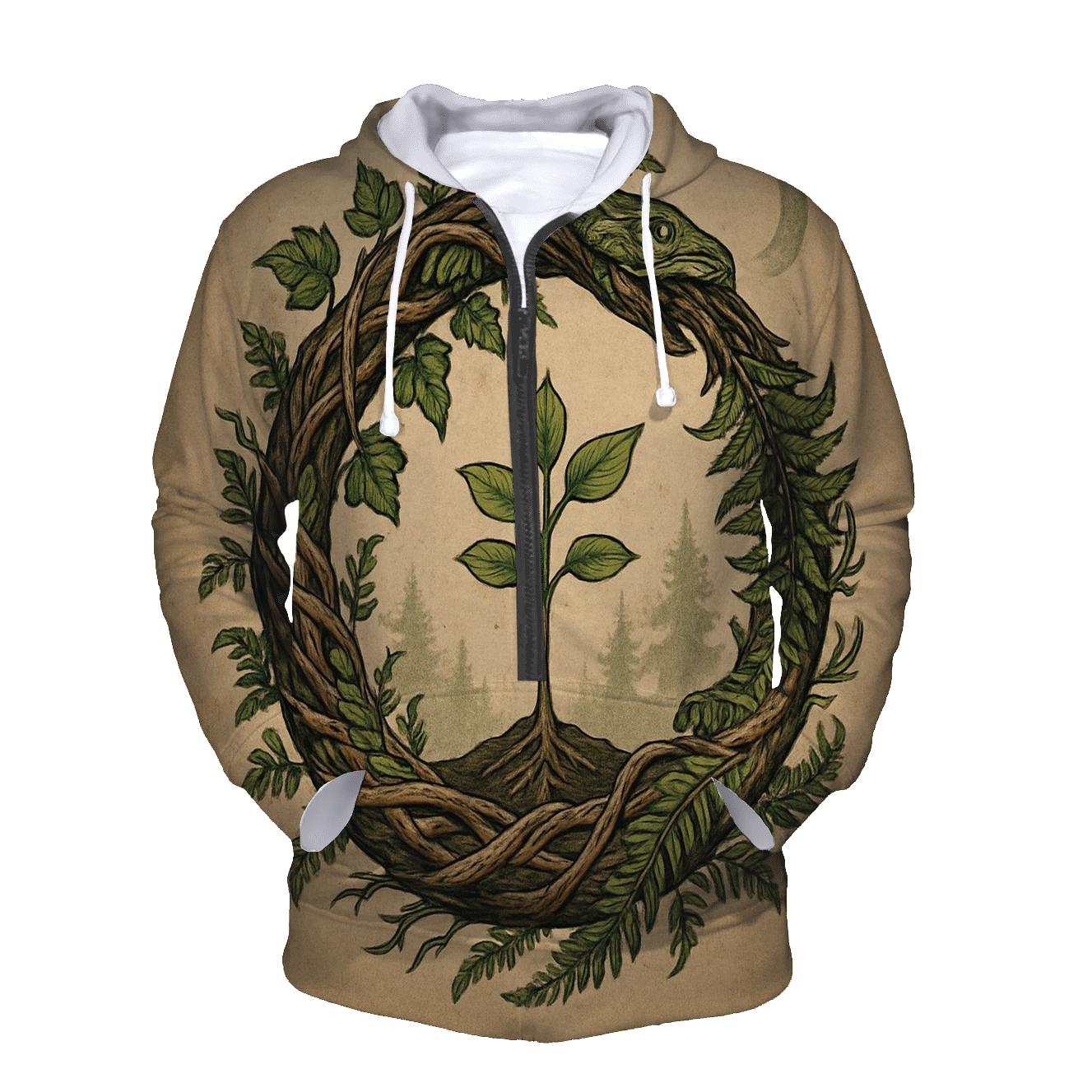 Forest Spirit Ouroboros graphic hoodies