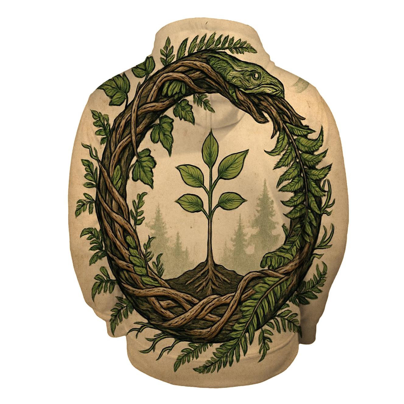 Forest Spirit Ouroboros graphic hoodies