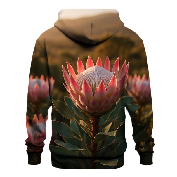 Protea Harvest In South African Fynbos premium hoodies