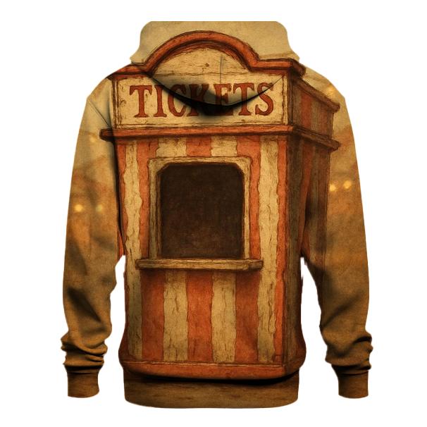 Old Carnival Ticket Booth Illustration graphic hoodies