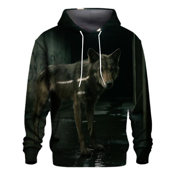 Subway Tunnel Stray Wolf Encounter hoodie designs