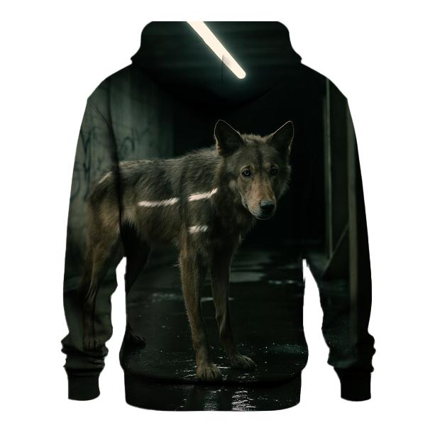 Subway Tunnel Stray Wolf Encounter hoodie designs