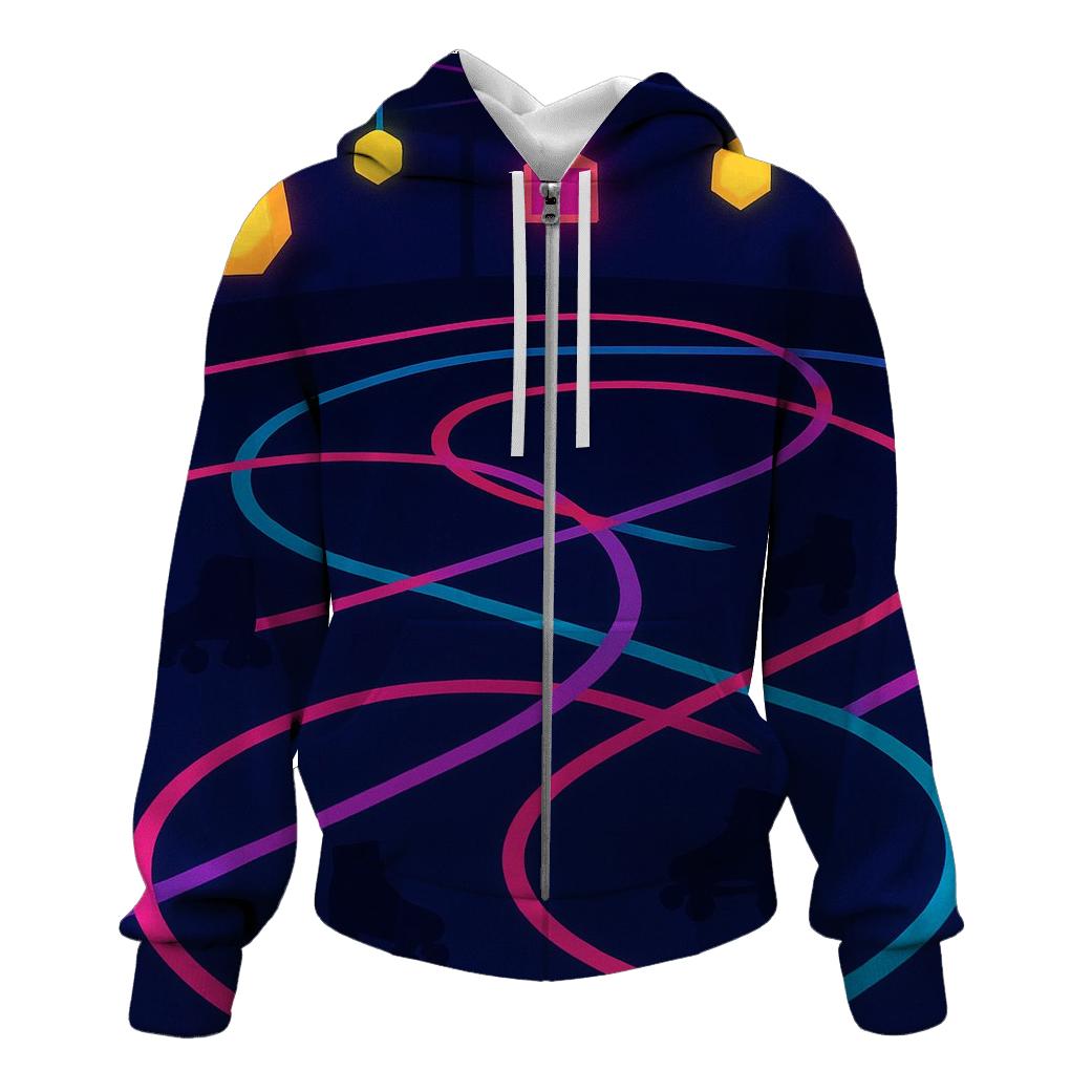 Neon Roller Rink Lights lightweight hoodies