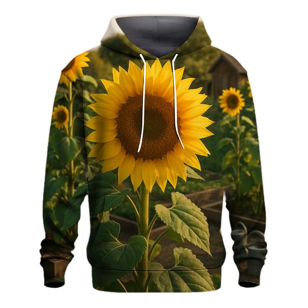 Sunflowers Bordering An Allotment Garden zip-up hoodies