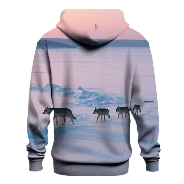 Winter Pack On Frozen Lake Pressure Ridge hoodie styles