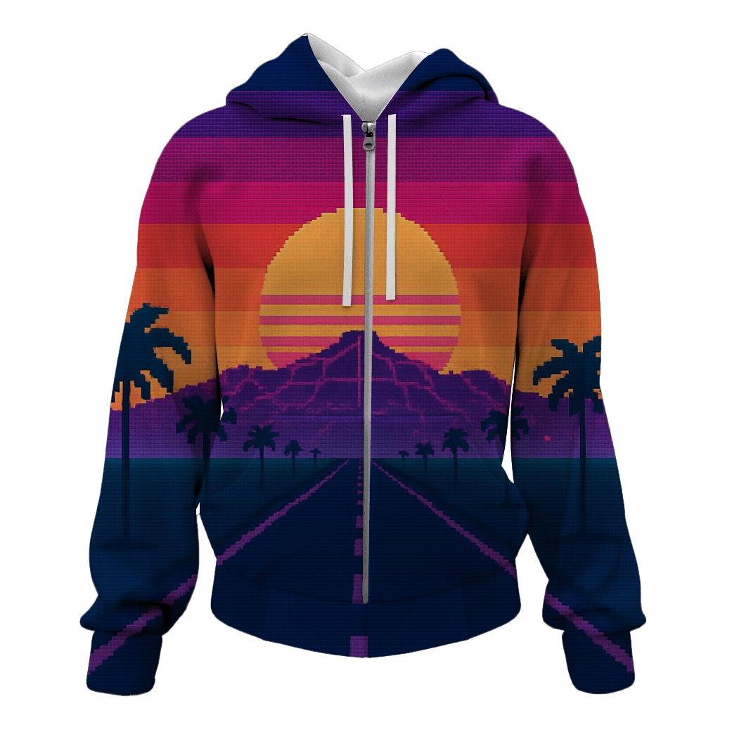 Pixel Night Drive hoodie trends