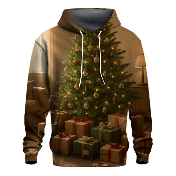 Cozy Christmas Morning Tree And Gifts printed hoodies