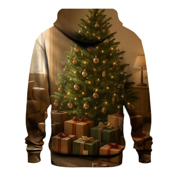 Cozy Christmas Morning Tree And Gifts printed hoodies