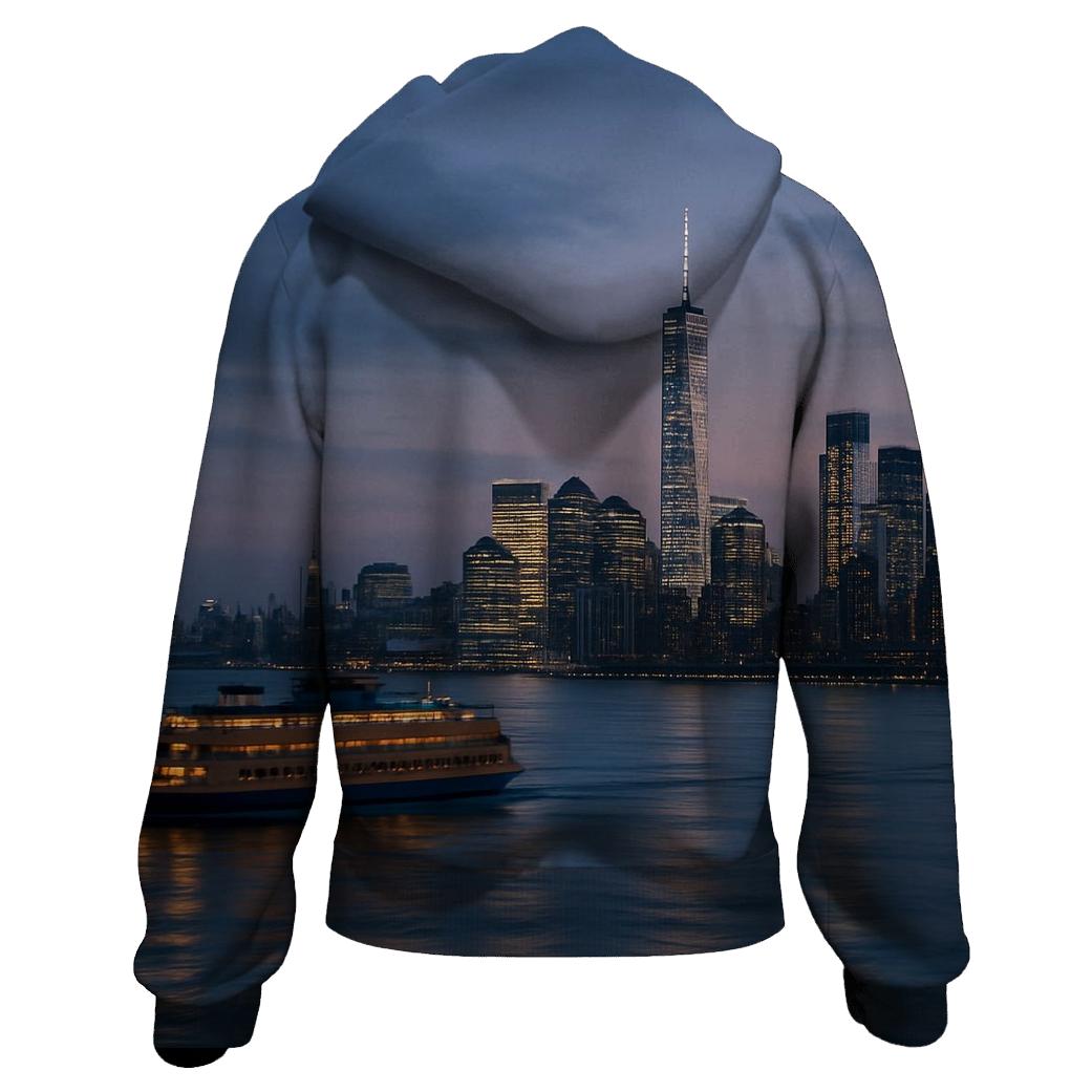Harbor Dawn Over Lower Manhattan custom hoodies