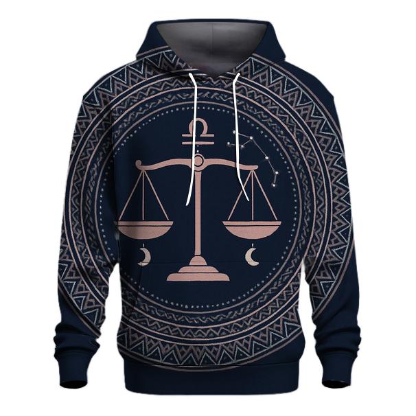 Libra Starlit Balance Mandala lightweight hoodies