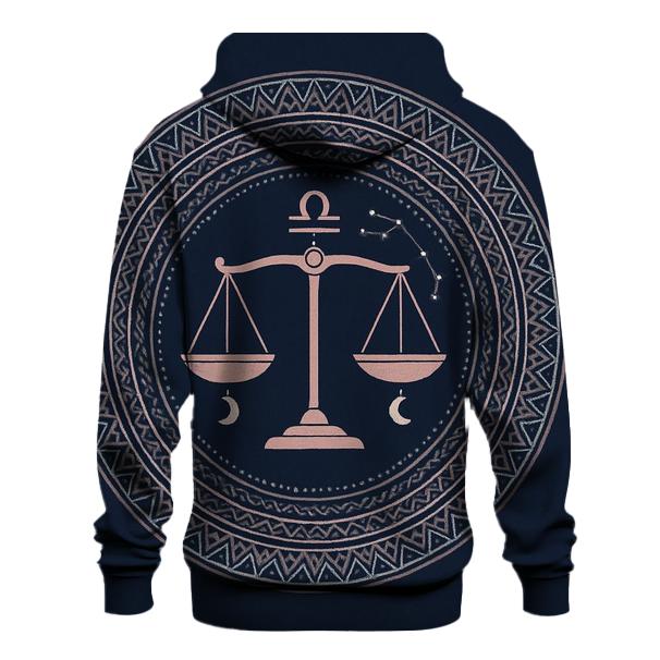 Libra Starlit Balance Mandala lightweight hoodies